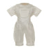 Rain Kids Baby Boys Ivory Silk Stole Hat Baptism Romper Jumpsuit 6-12M - SophiasStyle.com